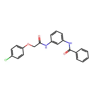 N-[3-[[2-(4-chlorophenoxy)acetyl]amino]phenyl]benzamide structure