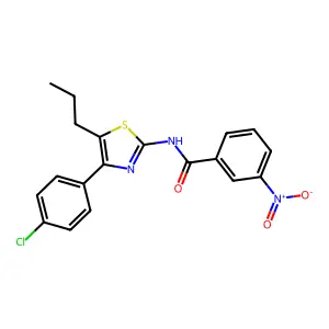 N-[4-(4-chlorophenyl)-5-propyl-1,3-thiazol-2-yl]-3-nitrobenzamide structure