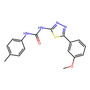 1-[5-(3-Methoxyphenyl)-1,3,4-thiadiazol-2-yl]-3-(4-methylphenyl)urea structure