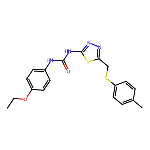 1-(4-ethoxyphenyl)-3-[5-[(4-methylphenyl)sulfanylmethyl]-1,3,4-thiadiazol-2-yl]urea structure