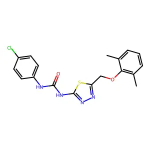 1-(4-Chlorophenyl)-3-[5-[(2,6-dimethylphenoxy)methyl]-1,3,4-thiadiazol-2-yl]urea structure