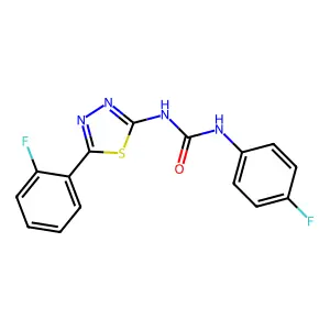 1-(4-Fluorophenyl)-3-[5-(2-fluorophenyl)-1,3,4-thiadiazol-2-yl]urea structure