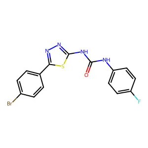 1-[5-(4-Bromophenyl)-1,3,4-thiadiazol-2-yl]-3-(4-fluorophenyl)urea structure
