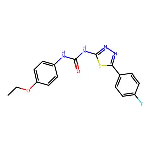 1-(4-Ethoxyphenyl)-3-[5-(4-fluorophenyl)-1,3,4-thiadiazol-2-yl]urea structure
