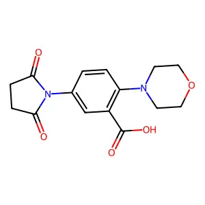 5-(2,5-Dioxo-1-pyrrolidinyl)-2-(4-morpholinyl)benzoic acid structure
