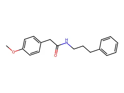 2-(4-methoxyphenyl)-N-(3-phenylpropyl)acetamide structure