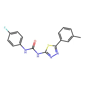 1-(4-Fluorophenyl)-3-[5-(3-methylphenyl)-1,3,4-thiadiazol-2-yl]urea structure