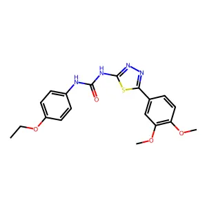 1-[5-(3,4-Dimethoxyphenyl)-1,3,4-thiadiazol-2-yl]-3-(4-ethoxyphenyl)urea structure