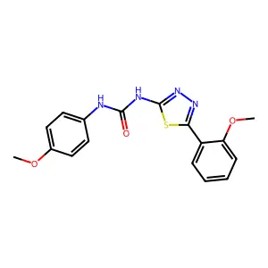 1-(4-Methoxyphenyl)-3-[5-(2-methoxyphenyl)-1,3,4-thiadiazol-2-yl]urea structure