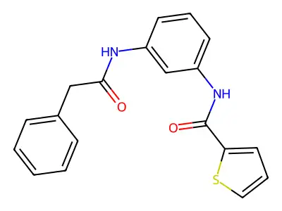 N-{3-[(phenylacetyl)amino]phenyl}thiophene-2-carboxamide structure