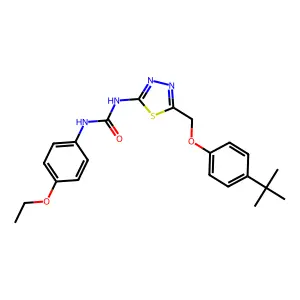 1-[5-[(4-Tert-butylphenoxy)methyl]-1,3,4-thiadiazol-2-yl]-3-(4-ethoxyphenyl)urea structure
