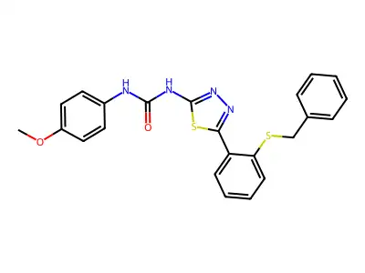 1-[5-(2-Benzylsulfanylphenyl)-1,3,4-thiadiazol-2-yl]-3-(4-methoxyphenyl)urea structure