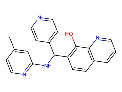 7-[[(4-Methylpyridin-2-yl)amino]-pyridin-4-ylmethyl]quinolin-8-ol structure