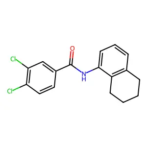 3,4-dichloro-N-(5,6,7,8-tetrahydronaphthalen-1-yl)benzamide structure
