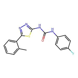 1-(4-Fluorophenyl)-3-[5-(2-methylphenyl)-1,3,4-thiadiazol-2-yl]urea structure