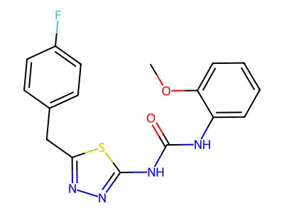1-[5-(4-Fluorobenzyl)-1,3,4-thiadiazol-2-yl]-3-(2-methoxyphenyl)urea structure