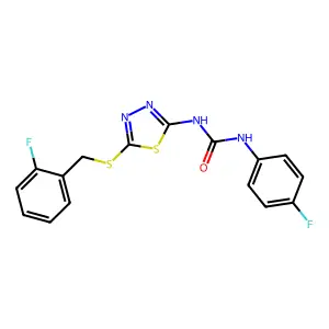 1-(5-((2-Fluorobenzyl)thio)-1,3,4-thiadiazol-2-yl)-3-(4-fluorophenyl)urea structure