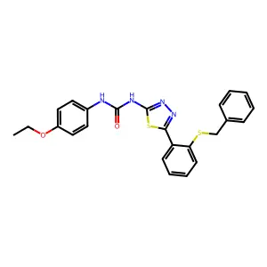 1-[5-(2-Benzylsulfanylphenyl)-1,3,4-thiadiazol-2-yl]-3-(4-ethoxyphenyl)urea structure