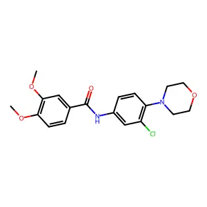 N-(3-chloro-4-morpholin-4-ylphenyl)-3,4-dimethoxybenzamide structure