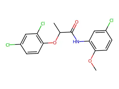 N-(5-chloro-2-methoxyphenyl)-2-(2,4-dichlorophenoxy)propanamide structure