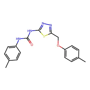 1-[5-[(4-Methylphenoxy)methyl]-1,3,4-thiadiazol-2-yl]-3-(4-methylphenyl)urea structure
