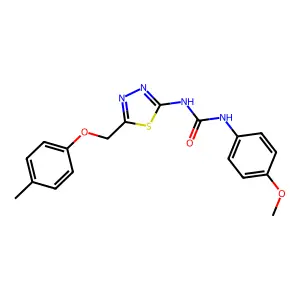 1-(4-Methoxyphenyl)-3-[5-[(4-methylphenoxy)methyl]-1,3,4-thiadiazol-2-yl]urea structure