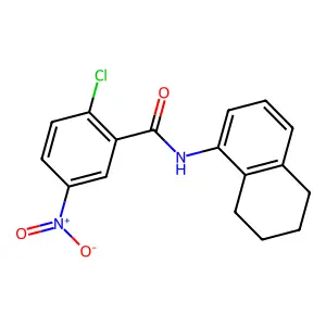 2-chloro-5-nitro-N-(5,6,7,8-tetrahydronaphthalen-1-yl)benzamide structure