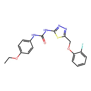 1-(4-Ethoxyphenyl)-3-[5-[(2-fluorophenoxy)methyl]-1,3,4-thiadiazol-2-yl]urea structure