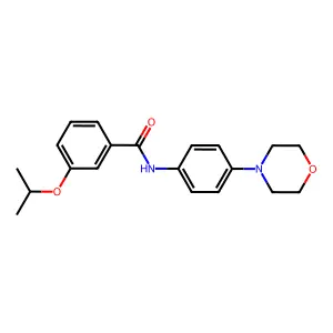 3-isopropoxy-N-[4-(4-morpholinyl)phenyl]benzamide structure