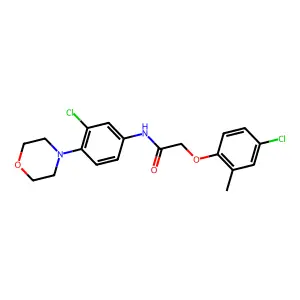 2-(4-chloro-2-methylphenoxy)-N-(3-chloro-4-morpholin-4-ylphenyl)acetamide structure