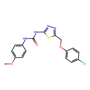 1-(5-((4-Chlorophenoxy)methyl)-1,3,4-thiadiazol-2-yl)-3-(4-methoxyphenyl)urea structure