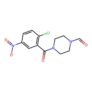 4-(2-Chloro-5-nitrobenzoyl)piperazine-1-carbaldehyde structure