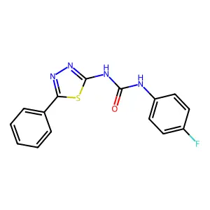 1-(4-Fluorophenyl)-3-(5-phenyl-1,3,4-thiadiazol-2-yl)urea structure