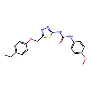 1-{5-[(4-Ethylphenoxy)methyl]-1,3,4-thiadiazol-2-yl}-3-(4-methoxyphenyl)urea structure