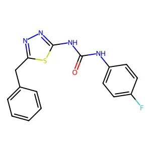 1-(5-Benzyl-1,3,4-thiadiazol-2-yl)-3-(4-fluorophenyl)urea structure