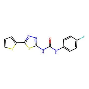 1-(4-Fluorophenyl)-3-(5-thiophen-2-yl-1,3,4-thiadiazol-2-yl)urea structure