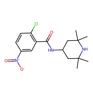 2-chloro-5-nitro-N-(2,2,6,6-tetramethylpiperidin-4-yl)benzamide structure