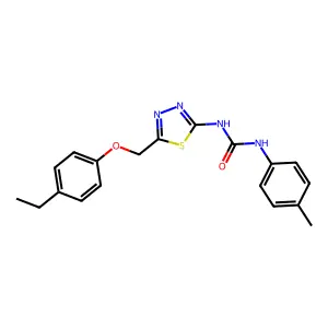 1-{5-[(4-Ethylphenoxy)methyl]-1,3,4-thiadiazol-2-yl}-3-(4-methylphenyl)urea structure
