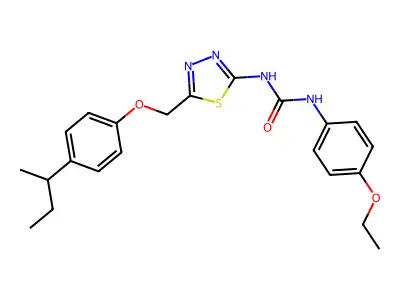 1-[5-[(4-Butan-2-ylphenoxy)methyl]-1,3,4-thiadiazol-2-yl]-3-(4-ethoxyphenyl)urea structure