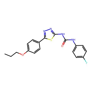 1-(4-Fluorophenyl)-3-[5-(4-propoxyphenyl)-1,3,4-thiadiazol-2-yl]urea structure