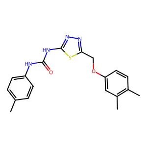 1-[5-[(3,4-Dimethylphenoxy)methyl]-1,3,4-thiadiazol-2-yl]-3-(4-methylphenyl)urea structure
