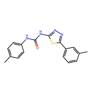 1-(4-Methylphenyl)-3-[5-(3-methylphenyl)-1,3,4-thiadiazol-2-yl]urea structure