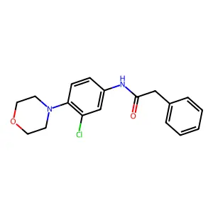 N-(3-chloro-4-morpholin-4-ylphenyl)-2-phenylacetamide structure