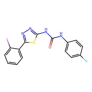 1-(4-Fluorophenyl)-3-[5-(2-iodophenyl)-1,3,4-thiadiazol-2-yl]urea structure
