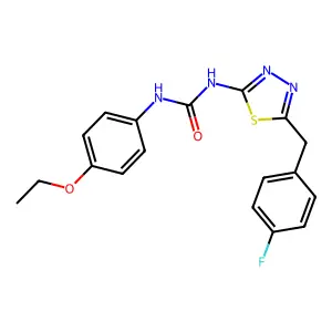1-(4-Ethoxyphenyl)-3-[5-[(4-fluorophenyl)methyl]-1,3,4-thiadiazol-2-yl]urea structure