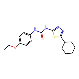 1-(5-Cyclohexyl-1,3,4-thiadiazol-2-yl)-3-(4-ethoxyphenyl)urea structure
