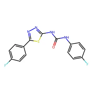 1-(4-Fluorophenyl)-3-[5-(4-fluorophenyl)-1,3,4-thiadiazol-2-yl]urea structure