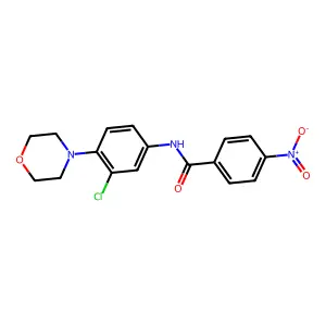 N-(3-chloro-4-morpholin-4-ylphenyl)-4-nitrobenzamide structure