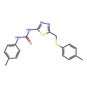 1-(4-methylphenyl)-3-(5-{[(4-methylphenyl)sulfanyl]methyl}-1,3,4-thiadiazol-2-yl)urea structure