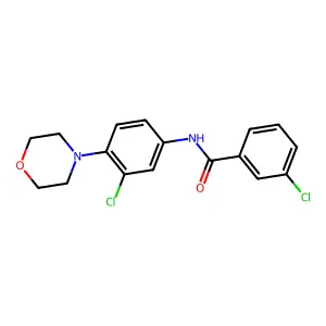 3-chloro-N-[3-chloro-4-(morpholin-4-yl)phenyl]benzamide structure